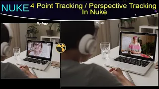 Nuke Tutorial – 4 Point Tracking / Perspective Tracking in Nuke [English] | Nuke 2D Tracking