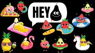 "Summer Dance Party with Cute Fruits! 🍉🍓 | Thank You for 1000 Subscribers! | Hey Pear Sensory"