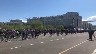 Колонна спорта на шествии в День города в Чите