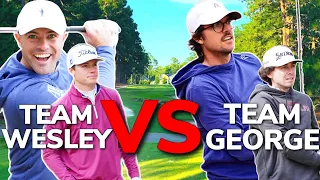 Team George vs Team Wesley! 2 v 2 SCRAMBLE w/ NEW Callaway ROGUE DRIVER