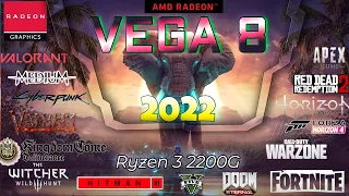 🔵Ryzen 3 2200G in 25 GAMES (Vega 8 IGPU test)    | 2022