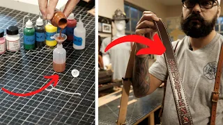How to Paint Letters on Leather - My New Technique
