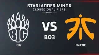 Fnatic vs BIG - Overpass - Map 1 - Starladder Minor EU Closed Qualifier