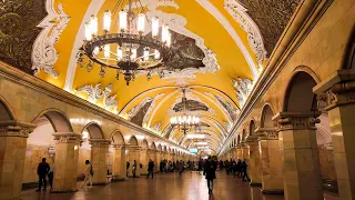 ⁴ᴷ⁶⁰ Walking Moscow Metro: Moscow Circle Metro Line