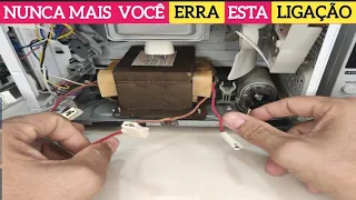 COMO FAZER LIGAÇÃO FIAÇÃO DE ALTA TENSÃO DE QUALQUER MICROONDAS EM 1 MINUTO LIGANDO FIO ALTA TENSÃO