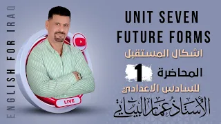 الحلقة الاولى للوحدة السابعة صيغ المستقبل للصف السادس الاعدادي Future Forms