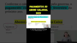 PAGAMENTO LIBERADO / o abono será pago a cerca de 23,6 milhões de trabalhadores