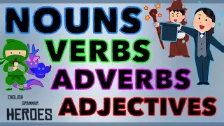 Nouns, Verbs, Adjectives & Adverbs - Animated Explanation