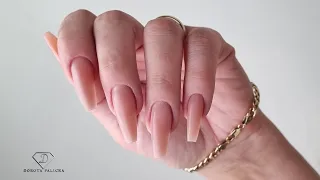 Sculpting buldier fiber gel nails  for beginners step by step tutorial in real time. Lip gloss nails