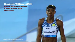 Kimberly Williams (JAM) - Women's Triple Jump.  Suheim bin Hamad Stadium, Doha, Qatar.  May 28, 2021