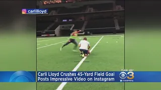 New Jersey Native Carli Lloyd Drills 45-Yard Field Goal