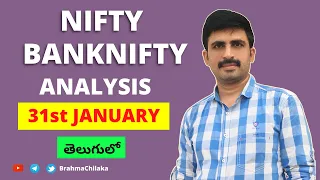 Nifty Banknifty Prediction 31st January| Intraday Trading Stocks Levels Explained in Telugu