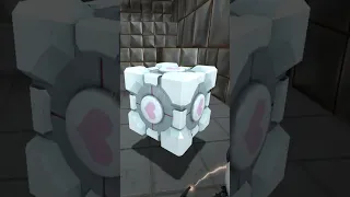 I saved companion cube from burning! #shorts