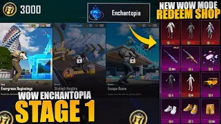 New Wow Redeem Shop | How To Complete Stages And Get Wow Coins | WOW Shop |PUBGM