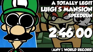 A TOTALLY LEGIT Luigi's Mansion Speedrun Cartoon (ANY% WORLD RECORD)