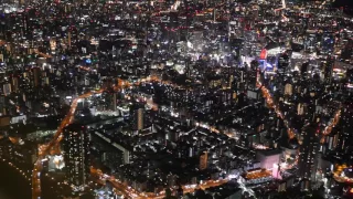 【4K】大阪の夜景と伊丹空港タキシング Osaka Night View