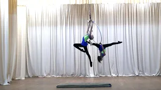 Воздушные гимнастки в "Кольце", Косинова Ирина и Савченко Дарья.