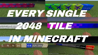 Every Single 2048 Tile in Minecraft...