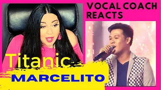 VOCAL COACH Reacts to MARCELITO POMOY singing TITANIC's My Heart Will Go On/New reaction