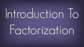 Introduction To Factorization / Maths Algebra