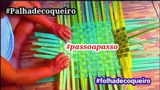 COMO FAZER UM CESTO DE PALHA   DE COQUEIRO PARA PÃES #palhadecoqueiroarte  #passoapasso