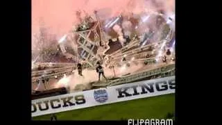 Kiss in 2014 Coors Light #StadiumSeries between Ducks @ Kings from Dodgers Stadium. Sat,Jan 25 2013