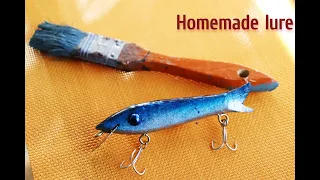 #Señuelo #casero con brocha "INCREÍBLE" // Homemade Brush #Fishing Lure