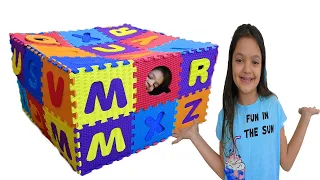 Masal and Öykü with playing Colors Letters Funny Kids Video - Hide and Seek