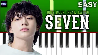 BTS, Jung Kook - Seven - Piano Tutorial [EASY]