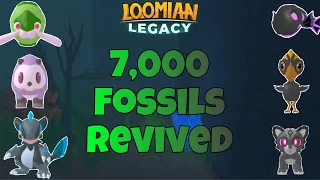 I Revived 7,000 Fossil Loomians, ALL MY FINDS | Loomian Legacy