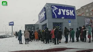 JYSK открыли в Резекне. Снежное утро 23 ноября