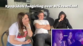 Reacting to Kpop idols fangirling over BTS