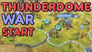 CURSED GAME - Turn 24: THE THUNDERDOME WAR BEGINS - Civ 6 Ludwig