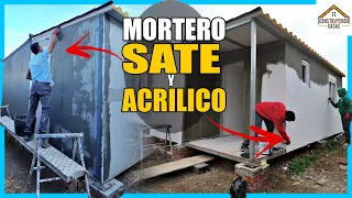 🔶 MORTERO SATE y ACRILICO 🔶Revestimiento (enlucido) fachada Casa Prefabricada