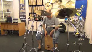 Cajon with cymbals-Test