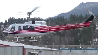 Bell 205 Helicopter Engine Startup and Takeoff