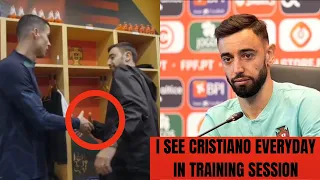 BREAKING: Bruno Fernandes finally responds to the viral video of him ignoring Cristiano Ronaldo.