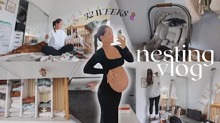 PREP WITH ME FOR BABY/NESTING VLOG [ep. 1]: baby laundry, car seat, drawer organization, nursery!