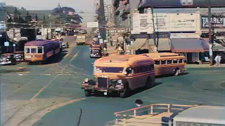 1935 - Toronto Streets Broadview and Danforth. Colorized and improved to 4k 60fps.