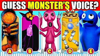 IMPOSSIBLE GUESS THE VOICE THE MONSTER | (Garten of BanBan 4 & BILLIE BUST UP + ROBLOX DOORS)