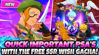 *QUICK IMPORTANT PSA* BEFORE YOU SUMMON ON THE NEW SPECIAL WISH GACHA BANNER (7DS Grand Cross)