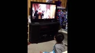 Lil boy laughing at Scary Movie 3