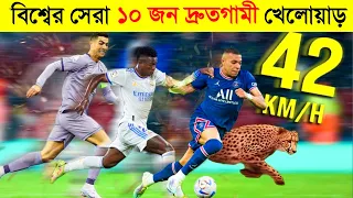 বিশ্বের সেরা ১০ জন দ্রুতগামী খেলোয়াড় - TOP 10 fastest footballers in 2023- Channel motive