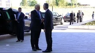 Trump arrives for first NATO summit in Brussels