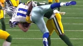 Beasley gets WHACKED & HIT by Packers Brice after key 1st down