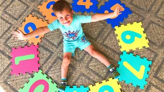 Learn to count in English from 1 to 10 | Playing hide and seek with numbers