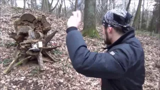 GLOWING 1000 degree KNIFE EXPLODED after throw - EPIC FAIL !!! Cameraman injured