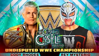 Cody Rhodes vs Rey Mysterio Undisputed WWE Championship Full Match WWE Clash At The Castle 2024