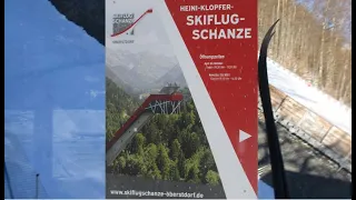 Unglaublich, die Skiflugschanze mit Langlaufskiern runter