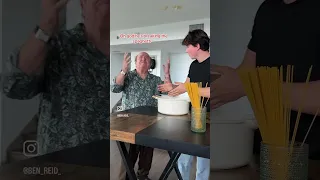 @ben_reid breaking pasta with Italian grandfather. 😂😂🤦🏽‍♀️🤦🏽‍♀️ #pasta #italy #spaghetti